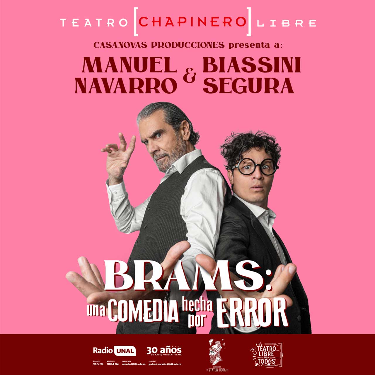 Teatro libre de Chapinero estrena la comedia Brams este 12 de enero